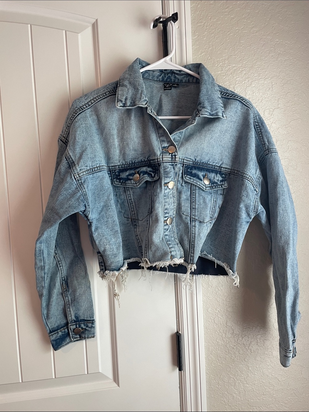 Windsor Light Blue Cropped Denim Jacket